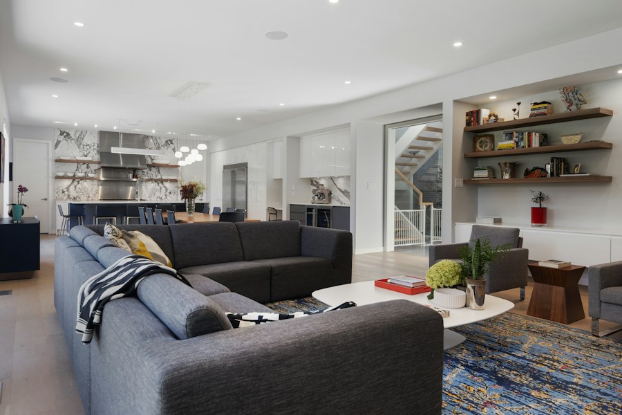 Bright, comfortable modern living room